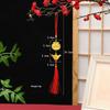 Chinese Lucky Fu Gold Ingot Hanging Ornaments Handwoven Tassel Auspicious Decor for Home New Year Celebration Gift