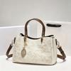 Elegant Chinese Style Embroidered Tote Bag Women Office Commute Crossbody PU Shoulder