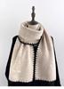 Atmosphere Lace Red Wool Knit Scarf - Women's Korean-Style Versatile Winter Warm Cashmere Trendy Neck Warmer