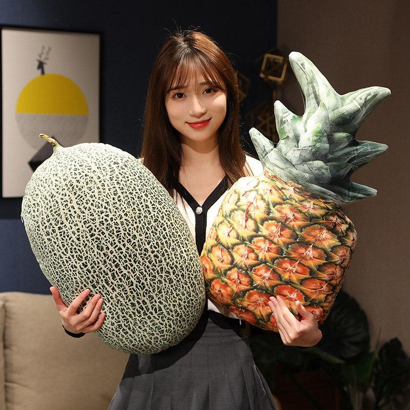 Mehrere Stile Obst Gemüse Plüsch Puppe Erdbeere Apfel Ananas Zitrone Orange Plüsch Spielzeug Simulation Cartoon Obst Spielzeug