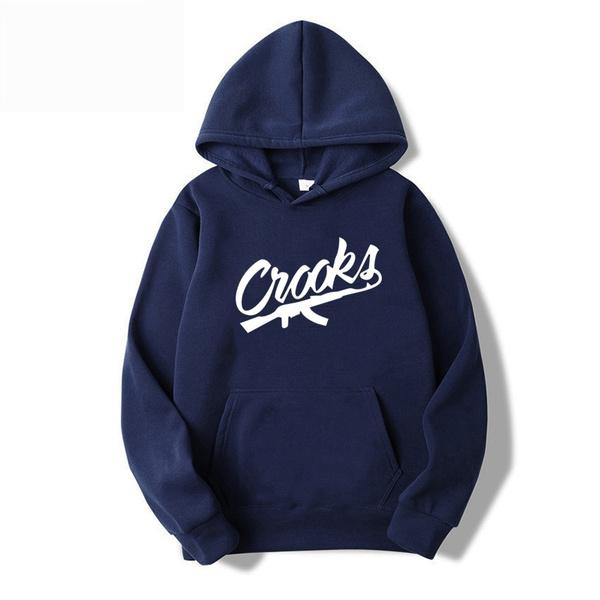Мода Новые Брендовые Мужские Толстовки Скейтборд Crooks and Castles Мужские Хип-Хоп — фото 6