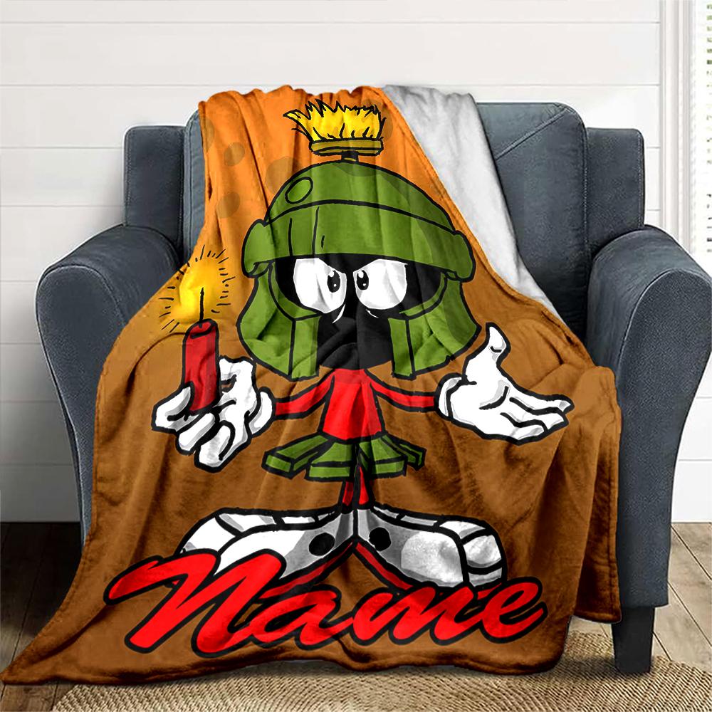 Customiz Name Personality Marvin the Martian Blanket Soft &Warm Sofa Office Bed Travel Lunch Break Blanket, Gift Suitable All Seasons