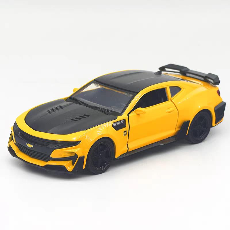 Chevrolet Camaro Supercar Simulation Diecast & Toy Vehicles Sounds & Light Pull Back Car 1:32 Alloy Model Gifts For Children