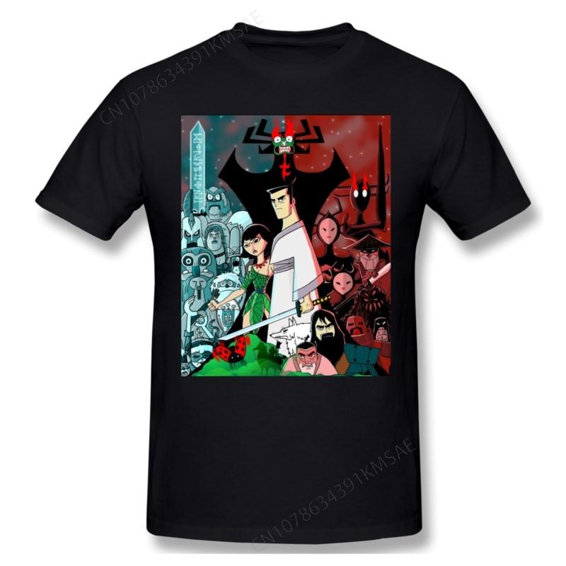 T-Shirt for Men Samurai's Finale Cotton Samurai Jack T Shirt 6XL Funny Plus Size Clothes