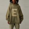 Fear of God Essentials SS22 Kids Big E Knit Hoodie Sea Foam Logo Kids Hoodies Gray-Green FOG-SS22-668