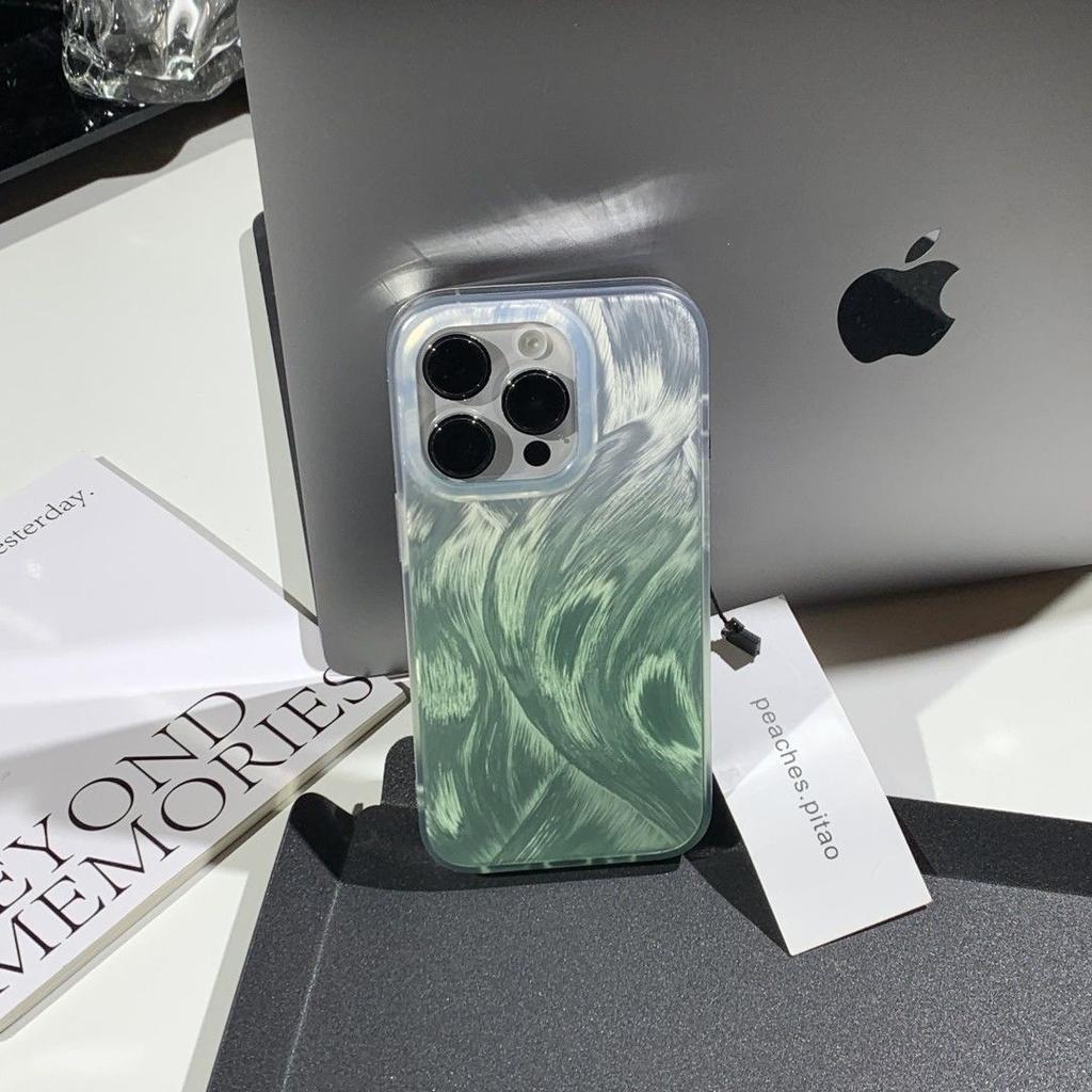 Gradual change applies to Apple 16/15/14 Promax mobile phone case iphone13/12 feather yarn 11 popular xs hard 7/