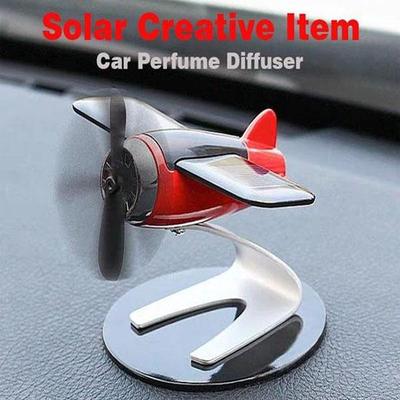 Mini Auto Lufterfrischer Solar Panel Flugzeug Modell Mit Solide Duftenden Auto Parfüm Aroma Diffusor Ornament Auto Decor Zubehör
