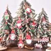 Christmas Wooden Pendants Gingerbread Man Gnomes Xmas Tree Hanging Oranment 2025 Noel Decorations for Home New Year Gift