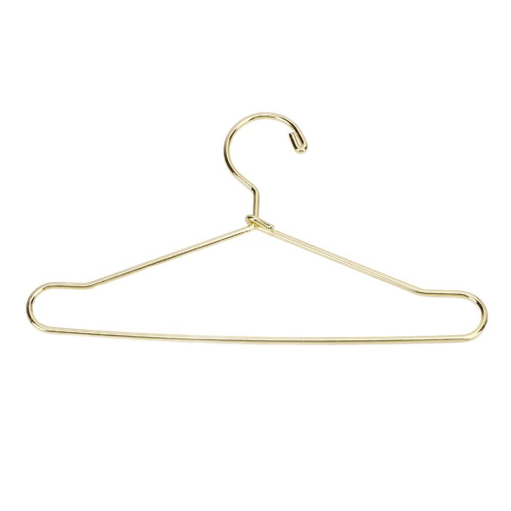 10pcs Gold Doll House Clothes Hanger Rose Gold Outfit Holder Doll Garment Hanger  Wardrobe Storage