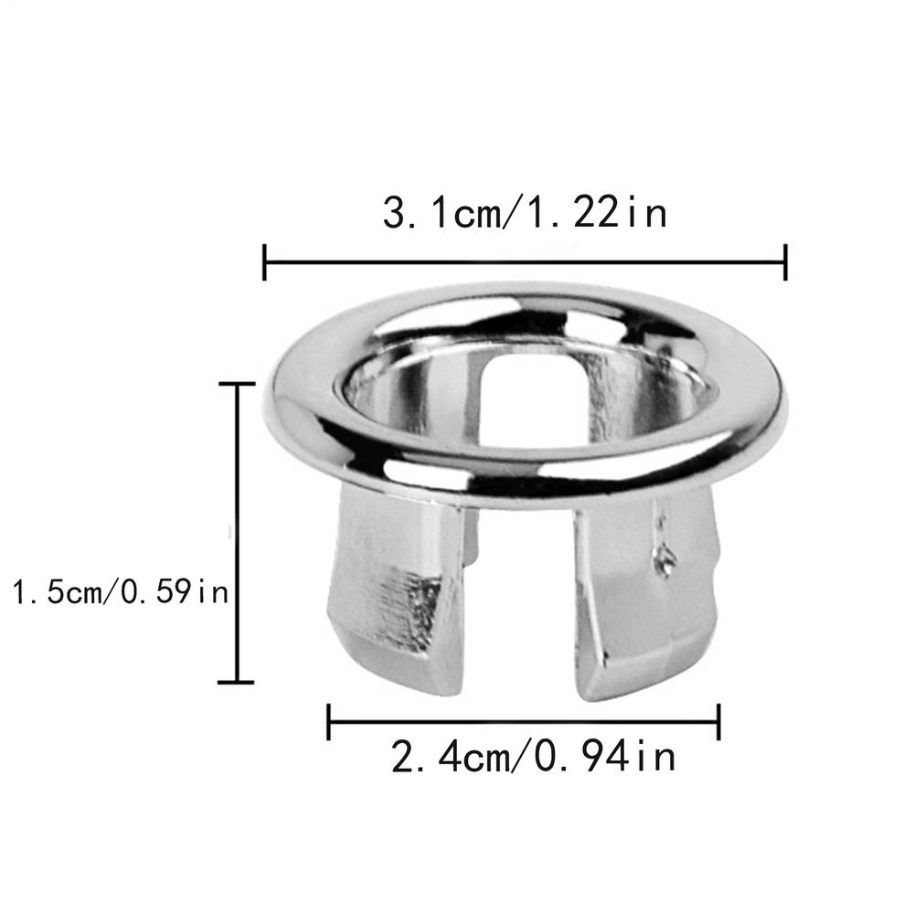 1Pcs Plastic Sink Hole Overflow Cover for Kitchen Bathroom Basin Trim Bath Drain Cap Sink Wash Basin Round Overflow Ring Plug