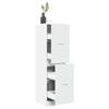 Vidaxl Pharmacy Cabinet, White, 40X41X144.5 Cm, Wood-Based Material