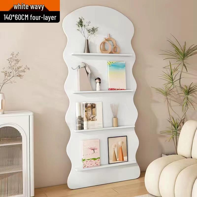 Nordic Floor-Standing Bookshelf: Multi-Layer Wall Storage Rack for Magazines and Picture Books