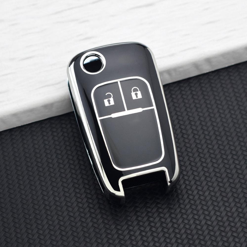 2/3 Buttons Tpu Car Key Case Cover For Chevrolet Malibu Cruze Camaro Aveo Sail Epica Lova Impala Orlando For Buick Opel Key Bag
