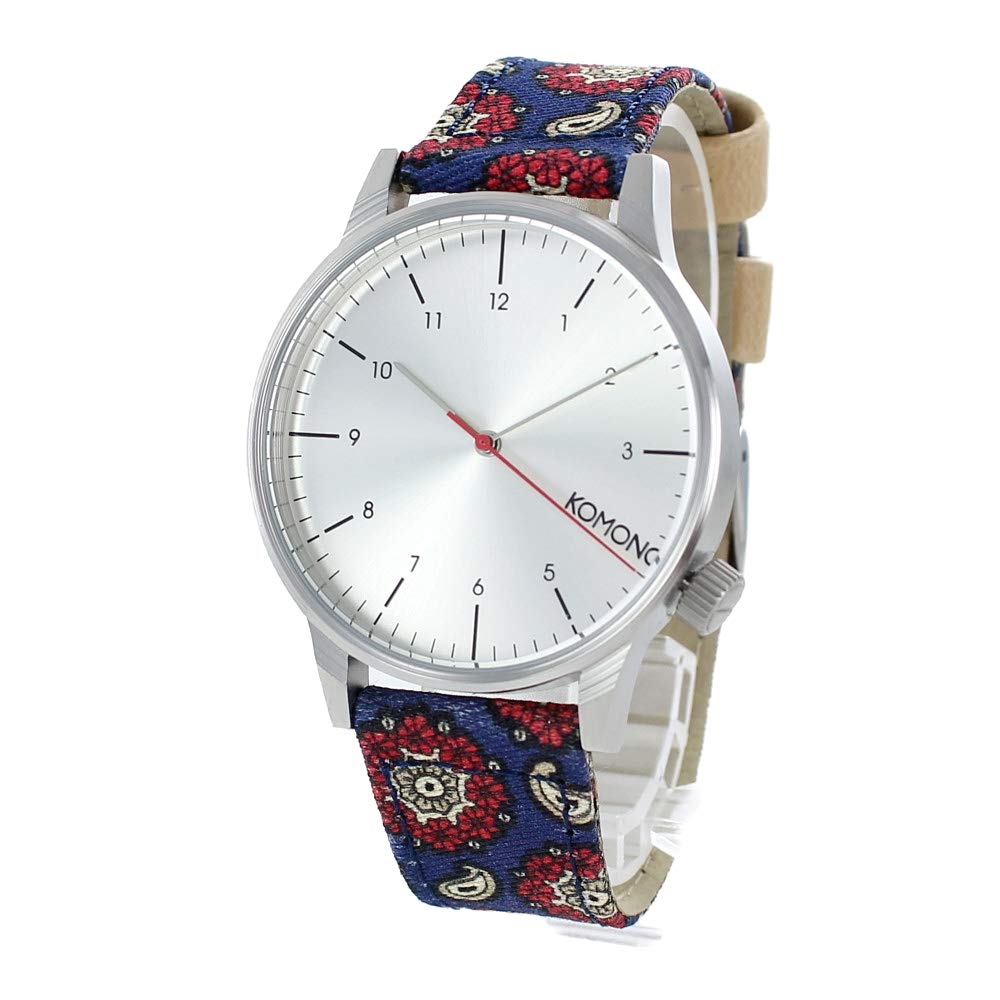 

[Komono] KOMONO Women s Winston Print Silver Paisley Pattern KOM-W2154 Watch [Item]