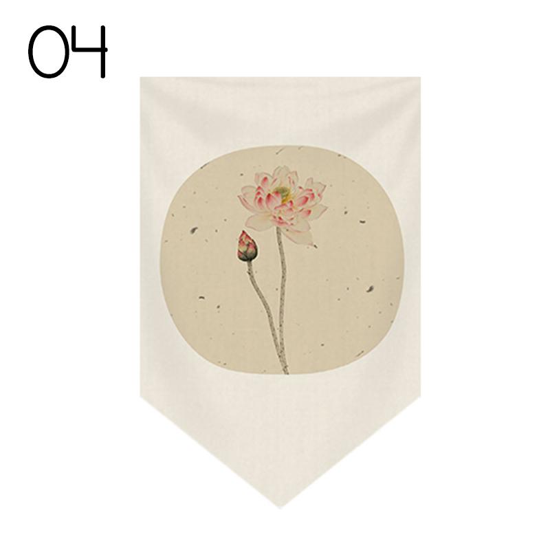 Japanese Tea Room Partition Door Head Curtain Signboard Chinese Style Hanging Short Curtain Restaurant Teahouse Decor Pennant