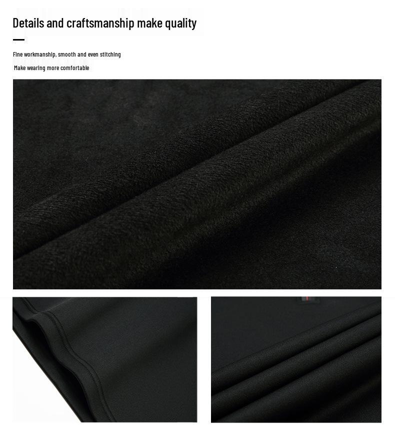 Men's Long Sleeve Half-Zip Polo Shirt - Casual Turn-Down Collar for Middle-Aged & Young