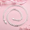 Collier chaîne Figaro simple 6 mm 925 Argent Sterling 16-30 pouces pour Hommes et Femmes, Accessoire Mode Fête Hip Hop