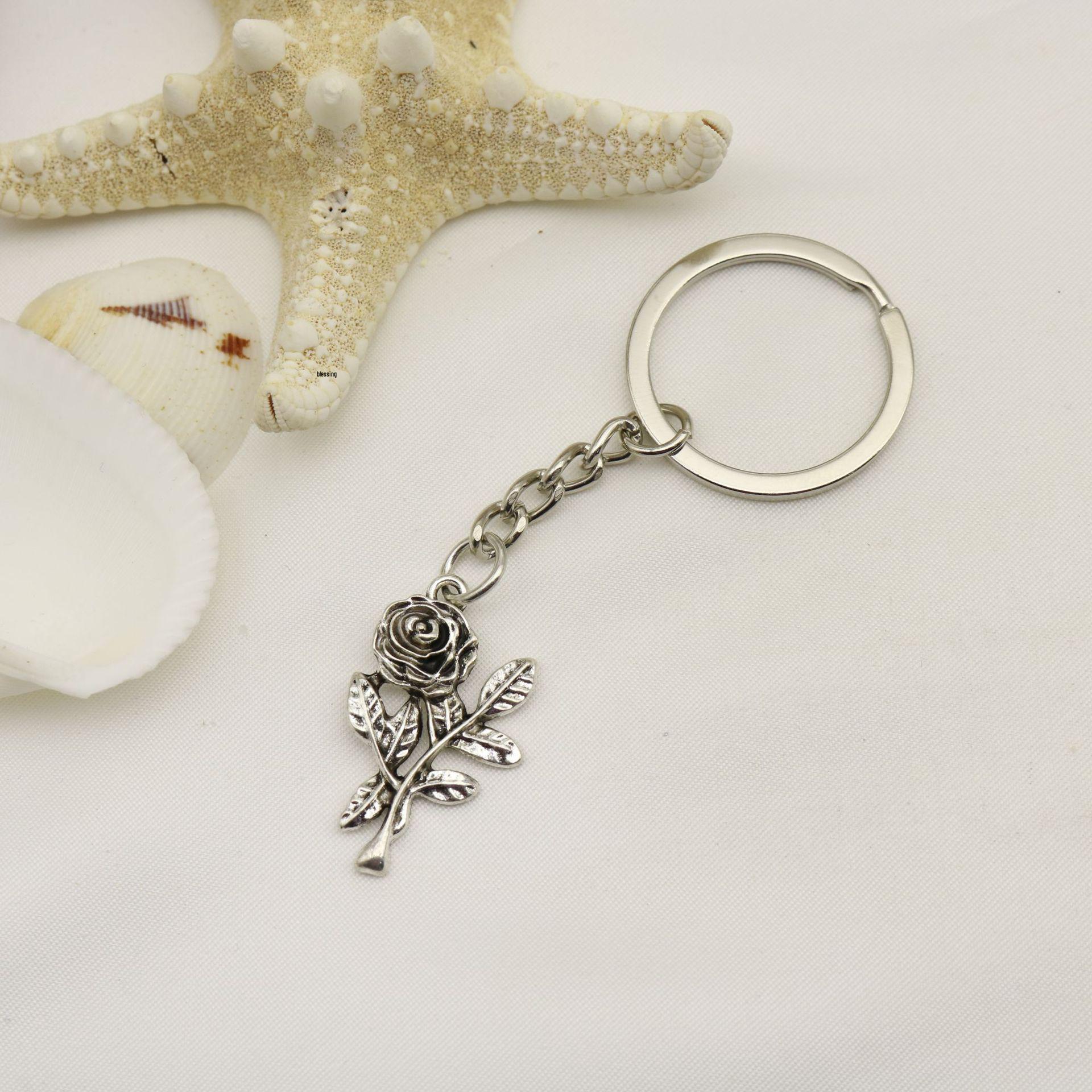 Hot Selling Simple Flower Keychain Pendants