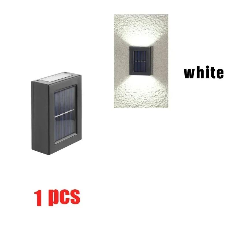 

1-4 шт. Солнечный свет уличный вверх и вниз настенный светильник водонепроницаемая солнечная лампа сад улица балкон двор лестница забор декор White Light*1PC