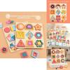 Wooden Shape Puzzle For Toddlers With Geometric Blocks And Cognitive Development Toy For Early Learning