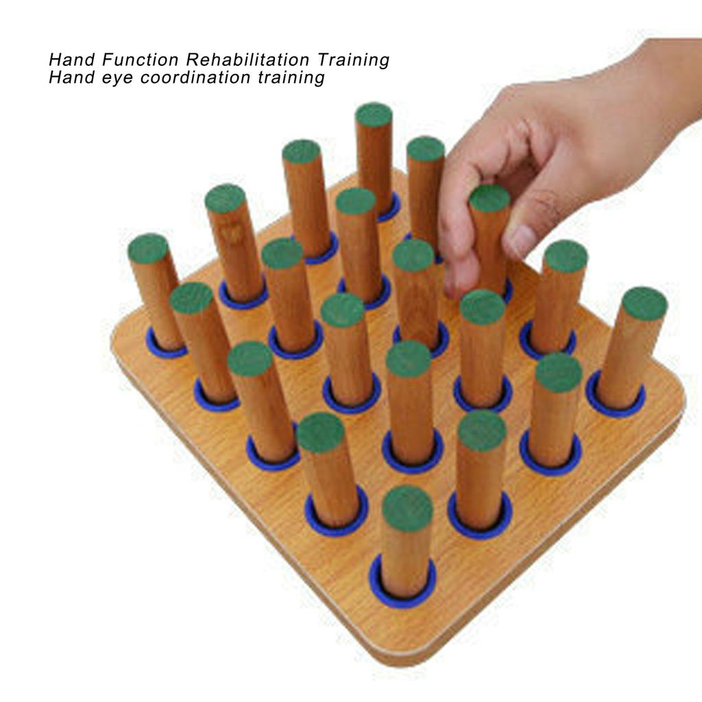 Wooden Insertion Plate Finger Dexterity Improve Fine Motor Coordination Hand Rehabilitation Peg Board Medium