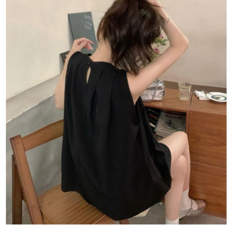 Shop   Women A Line Body Cover hAlter Neck Sleeveless Shirring Blouse Won Wbl Wf