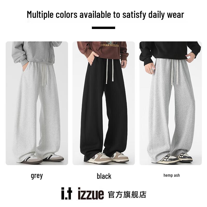 Izzue Herren Schwergewichtige Straight-Leg Sweatpants