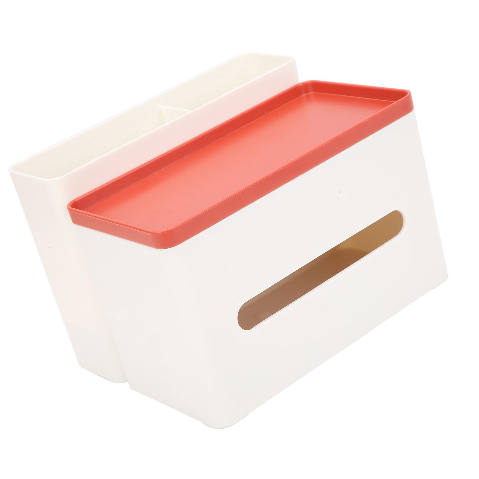 Tissue Box Plastic Multifunctional Storage Tissue Holder for Remote Control Paper Bathroom Bedroom Kitchen