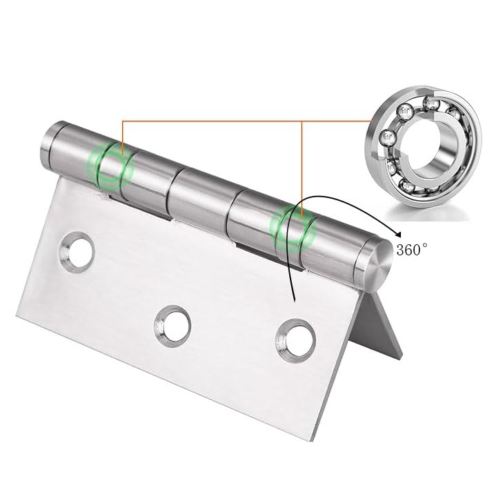 Door Hinges Flat Hinges Stainless Steel Hinges Folding Hinges Door Hardware Furniture Repair With Stainless Steel Screws Set of 2