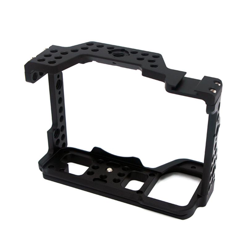 Metal Camera Cage with Cold Shoe Mount for Sony A7R4 - Full Protection Photography Frame чёрный