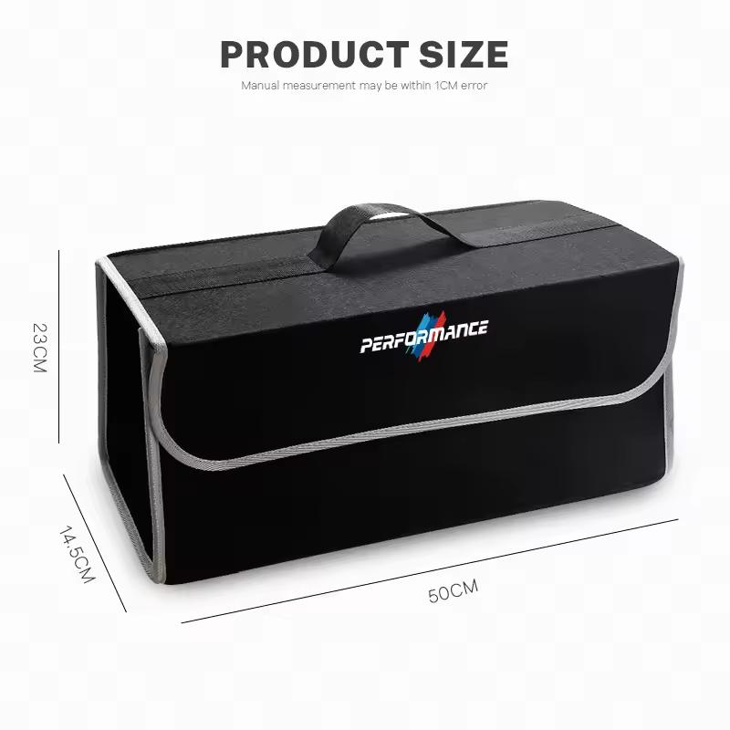 For BMW M Performance E46 E90 E60 F20 X1 F10 F30 X3 E70 Ornament Car Storage Box Foldable Felt Car Trunk Storage Box Accessories Gzdf57