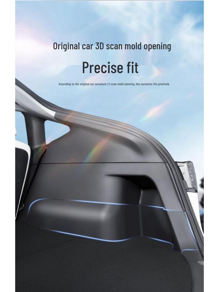 Tesla Model Y Suede Trunk Side Panels - Large Interior Modification Accessories