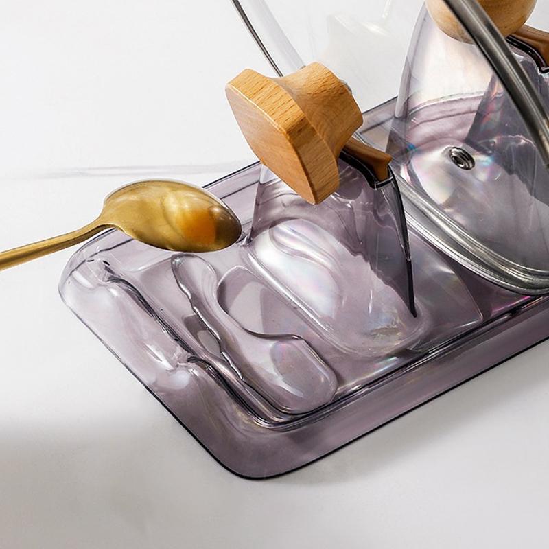 1 Kitchen Spatula Holder, Pot Lid Holder, Countertop Shovel, Spoon Holder, Soup Spoon Mat, Chopstick Holder, Soup Spoon