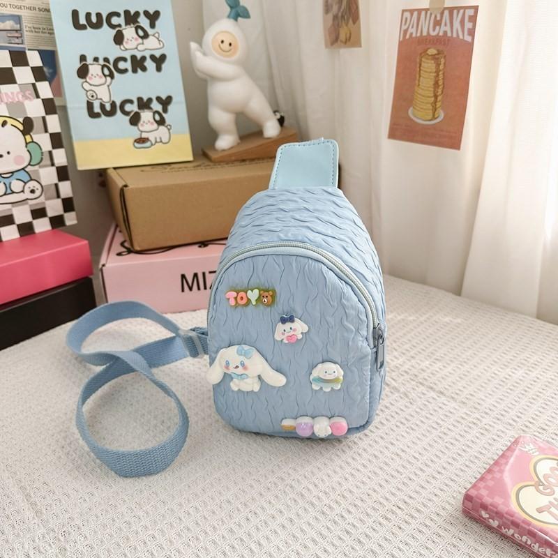 Adorable Cartoon Childrens Chest Bag 2024 Spring Summer Lightweight Bunny Snack Crossbody Bag Unisex StyleA