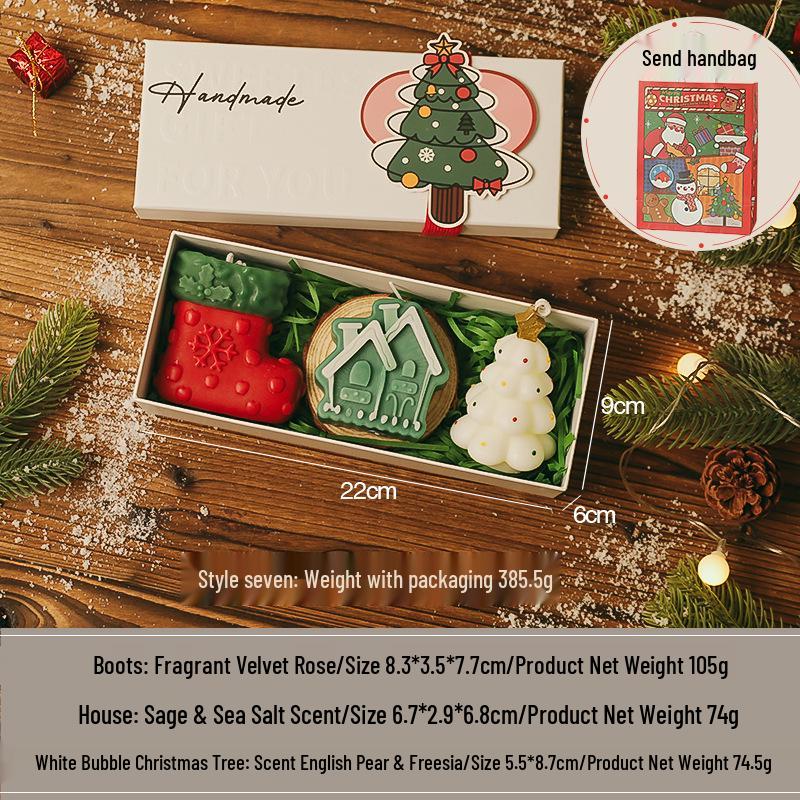 Handmade Christmas Scented Candle Gift Box