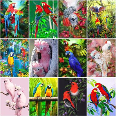 Full Square Diamond Painting Parrot Animals Bird Mosaic Diamond Embroidery Scenery Cross Stitch Home Decoration New Year Gift