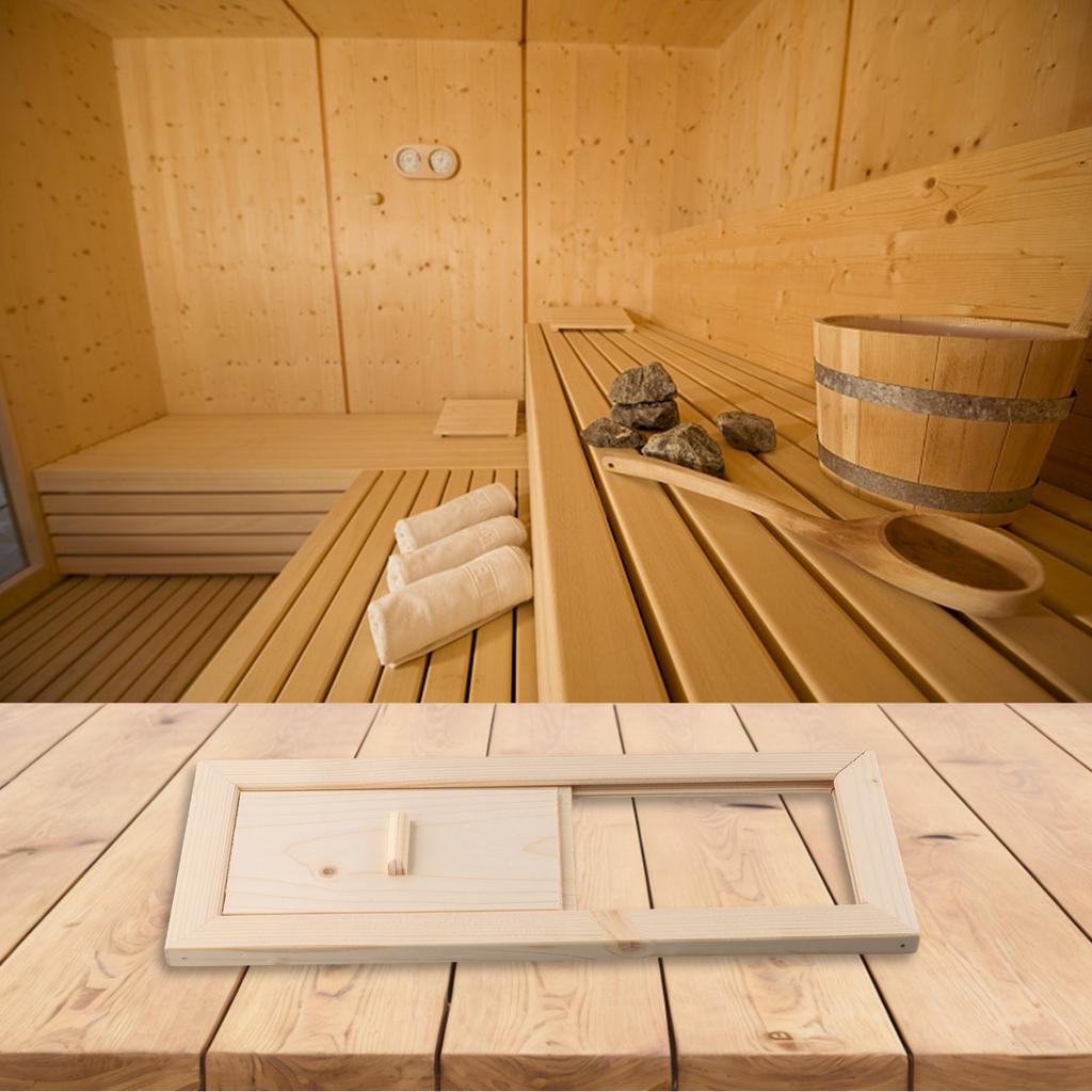 Exhaust Air Slide Steam Room Ventilation Flap Wood Valves