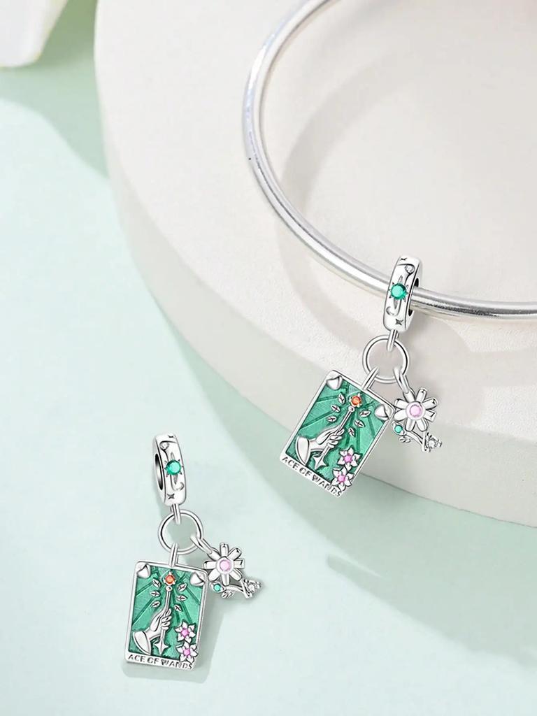 Hot Sale Charms Bead 925 Silver Tarot of the Holy Mother Emperor Fit Bangle Bracelet Necklace DIY Jewelry