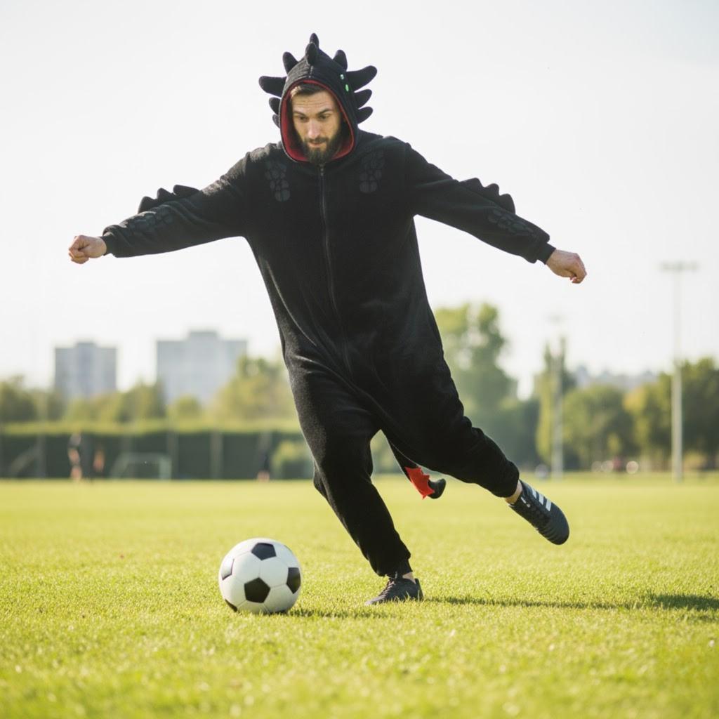 Kigurumi overal teplé pyžamo Night Fury Toothless pánský overal m S