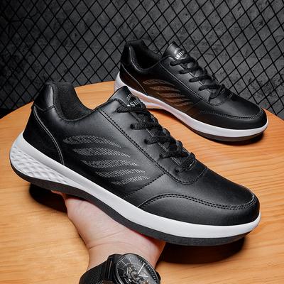 Autumn New Sports Men's Shoes  Plus Size Light Casual Shoes Trendy Fashion Leather Waterproof Board Shoes