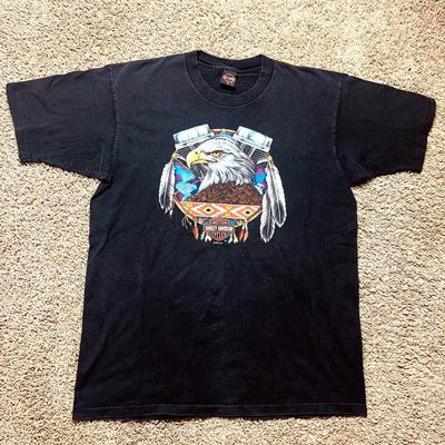 Vintage 1997 Harley Davidson Graphic Single Stitch T-Shirt USA Made Sz XL Unisex T-Shirt
