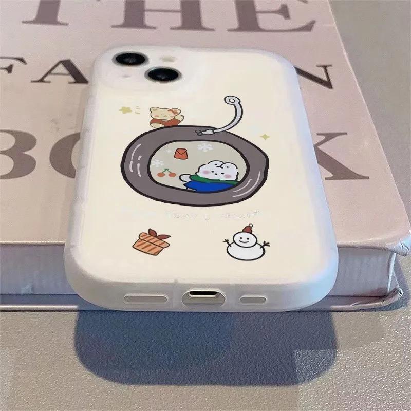 Cartoon Animals Shockproof Phone Case for Iphone 17 Pro Max 16 Plus 15 14 13 11 Silicone Back Cover for Iphone 12 Xr Xs Shell