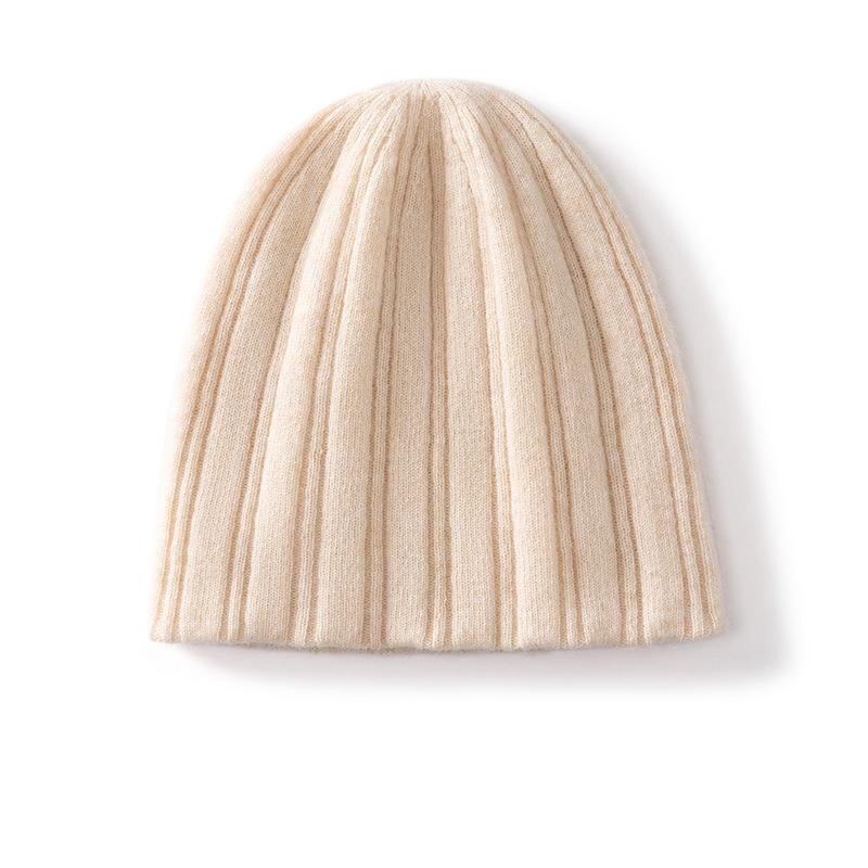 New% Pure Cashmere Autumn and Winter Warm Hat Men's and Women's Advanced Warm Ear Protector First-line Double-layer Cold Hat