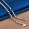 925 Sterling Silver Simple 6mm 16-30 Inch Exquisite Ball Bead Necklace Men Women Fashion Party Favor Jewelry
