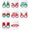 Party Eyewear Playful Holiday Glasses Frame Cartoon Eyeglasses Colorful Santa Eyeglasses For Holiday Celebrations Christmas