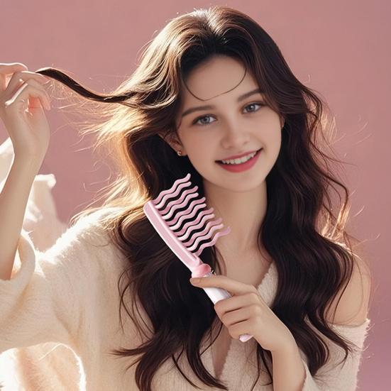 Curly Hair Wide Tooth Comb Curls Detangling Comb with Double Row Wavy Tooth Anti-static Home Salon Wavy Thick Long Hair Styling Comb
