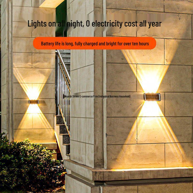 Solar Waterproof Courtyard Wall Light - Outdoor Luminous Fence and Landscape Spotlight