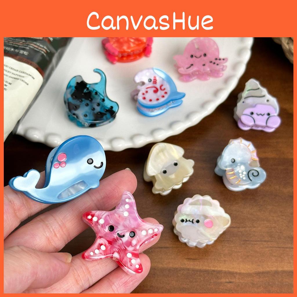 Adorable Ocean Creature Mini Claw Hair Clips Unique Design For Women's Hair Accessories