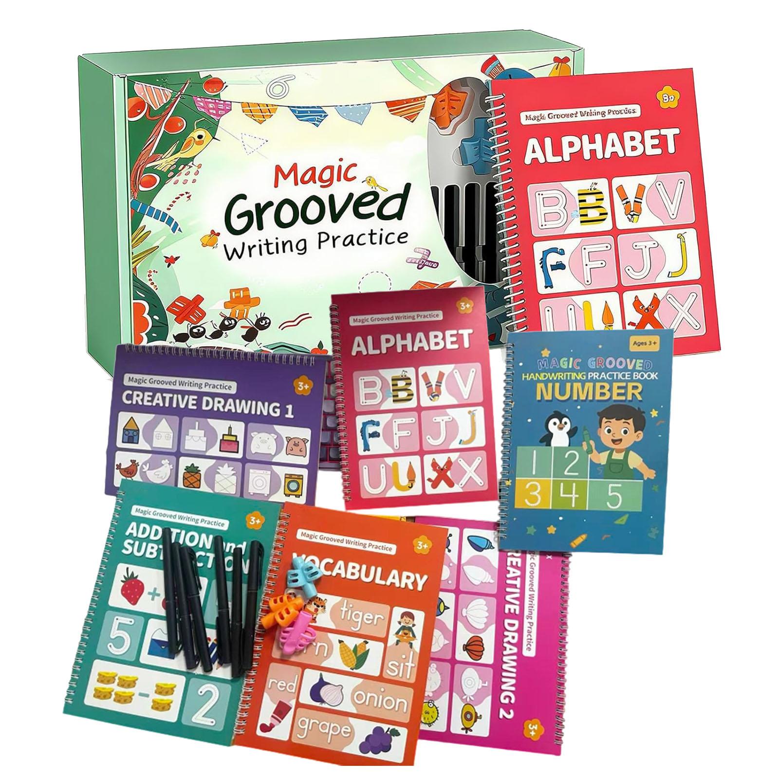 

Набор Tracetrek, Прописи с канавками, Многоразовые тетради, Учимся писать цифры, буквы, обводка, Делаем обучение веселым 10 мл One Size