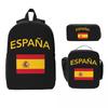 Spania Drapel Spaniol Rucsac Băieți Fete Geantă pentru Cărți Geantă Școlară Genți de Umăr pentru Computer 3 buc Geantă Termos pentru Prânz Toc de Creioane